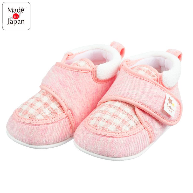 akachan honpo - 學步鞋-格紋-粉紅色
