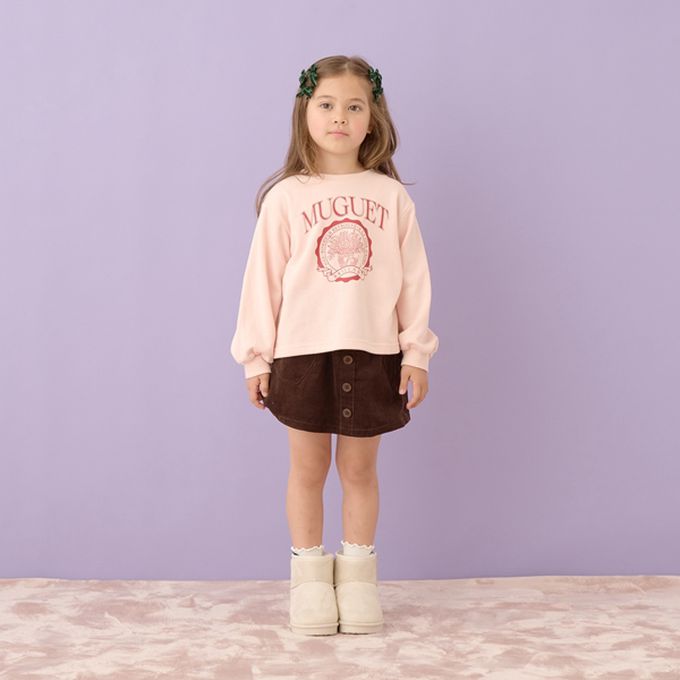 日本 Lycee mine - 百搭印花休閒長袖上衣-Lovely Day-杏