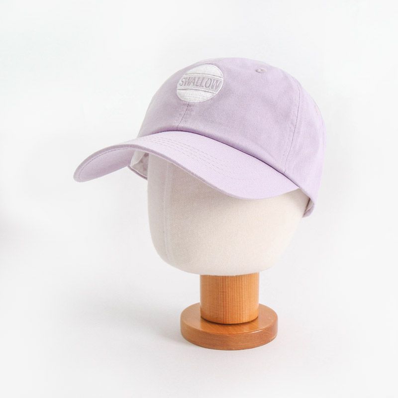 韓國 Babyblee - 字母徽章純色棒球帽-杏 (頭圍：51-55cm)