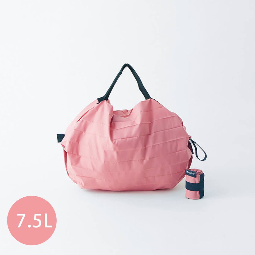 日本 MARNA - Shupatto 秒收摺疊購物袋-五週年限定升級款-蜜桃粉 (S(30x26cm))-耐重3kg / 7.5L