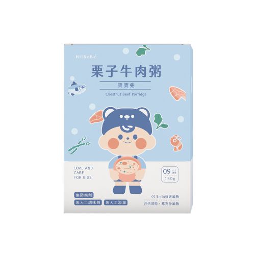 Hibebe - 寶寶粥 栗子牛肉粥 4入/盒-150g*4/盒