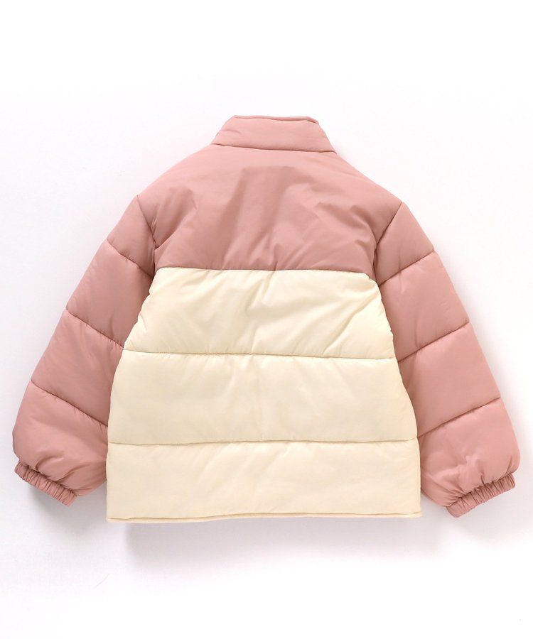 日本 apres les cours - 珍珠光澤正反2WAY鋪棉外套(可機洗)-彩色幾何-橘棕