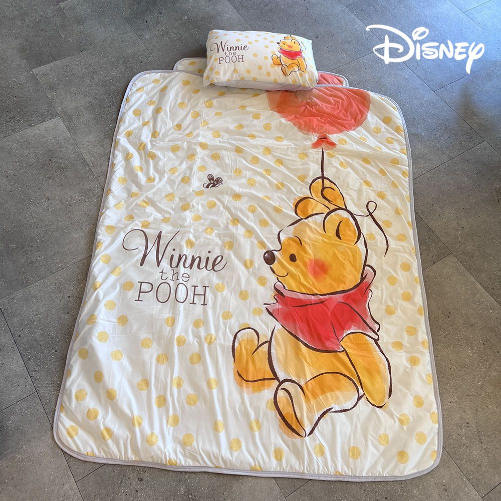 迪士尼Disney - 涼感兒童三合一睡墊-氣球維尼winnie (枕頭+枕套*1/睡墊*1/被子*1)