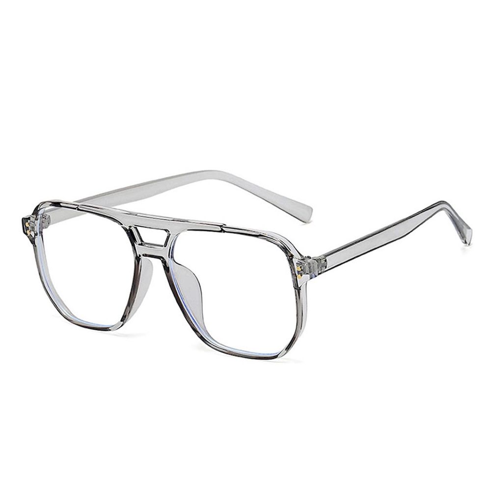 ALEGANT - 復古時尚雙樑設計雲杉灰飛官款輕量TR90光學框UV400濾藍光眼鏡