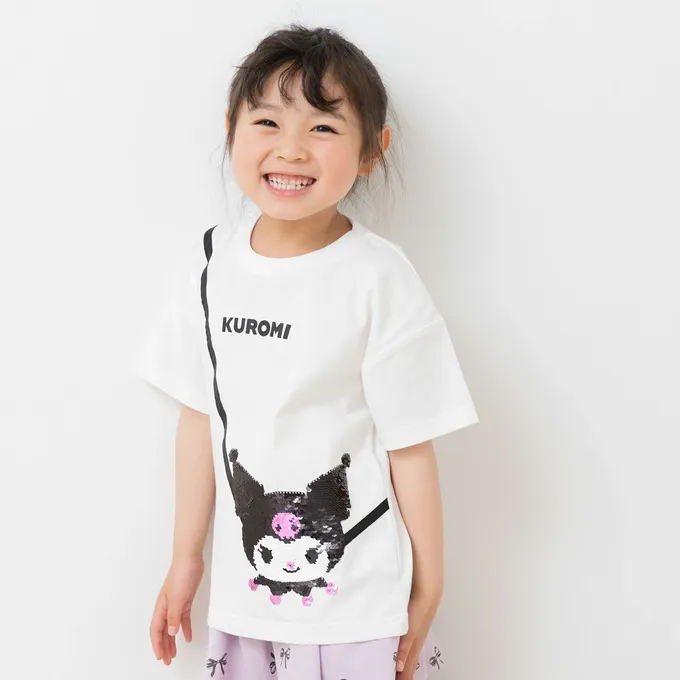 日本 Chil2 - 100%棉 可愛聯名立體印花短袖上衣-翻翻耳朵大臉-黃