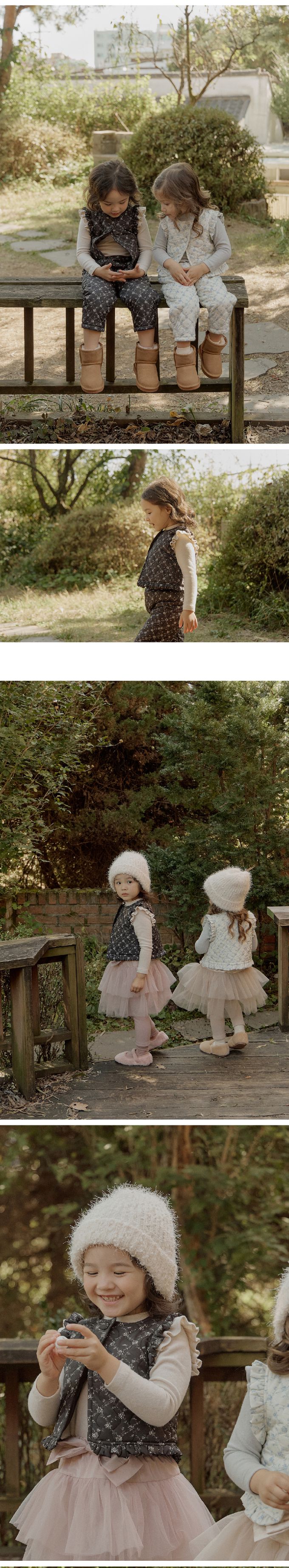 韓國 Puellaflo - 荷葉布邊小領長袖上衣-米