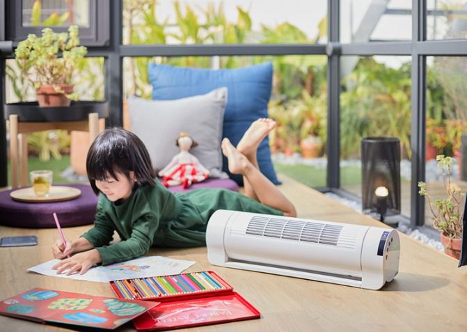 AIRMATE 艾美特 - 立臥兩用涼廈扇(買就送USB風扇)-FT55R (580x185x190mm)