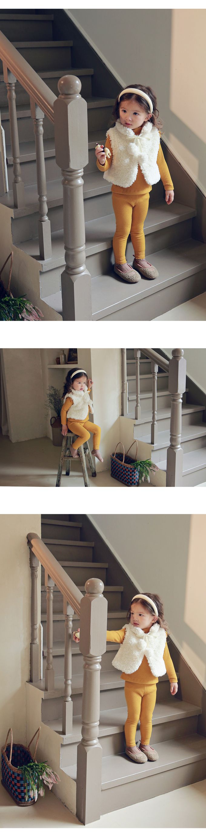 韓國 Puellaflo - 蕾絲布翅膀點綴彈性上衣-芥末黃