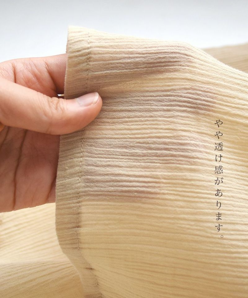 日本 zootie - 圓領楊柳皺縮長袖上衣-石墨黑