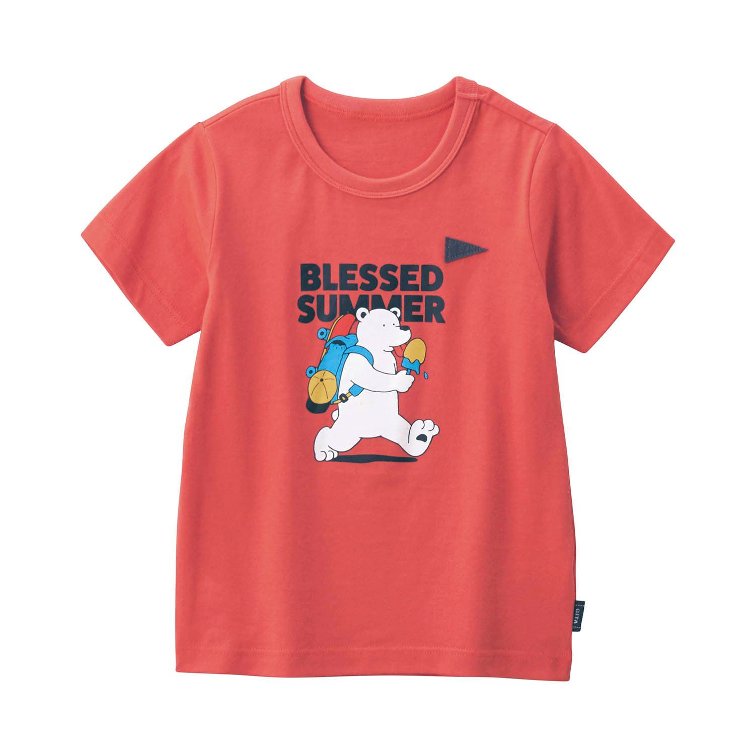 日本千趣會 - 純棉舒適印花短袖上衣-星星-卡其