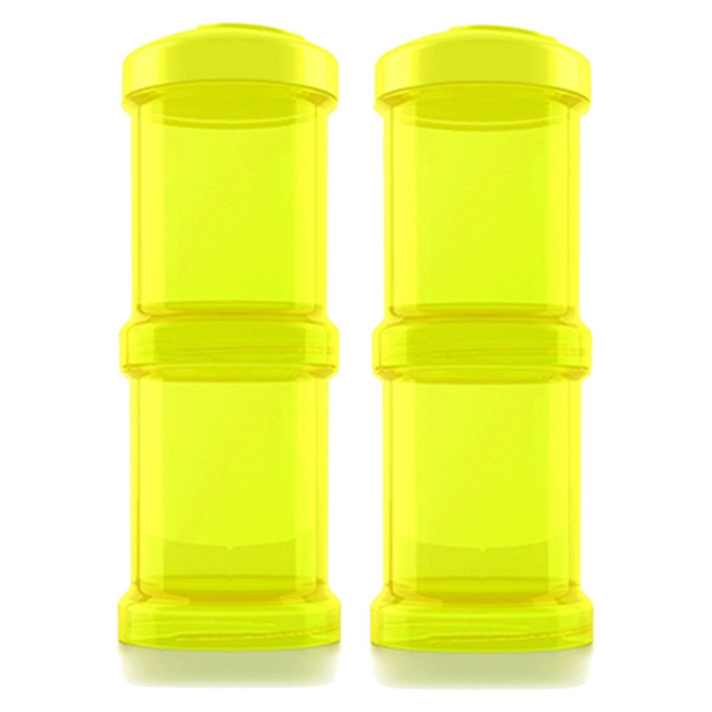 瑞典 TWISTSHAKE - 時尚彩虹奶瓶-專屬奶粉分裝罐配件組-星光黃-100mlx2/盒