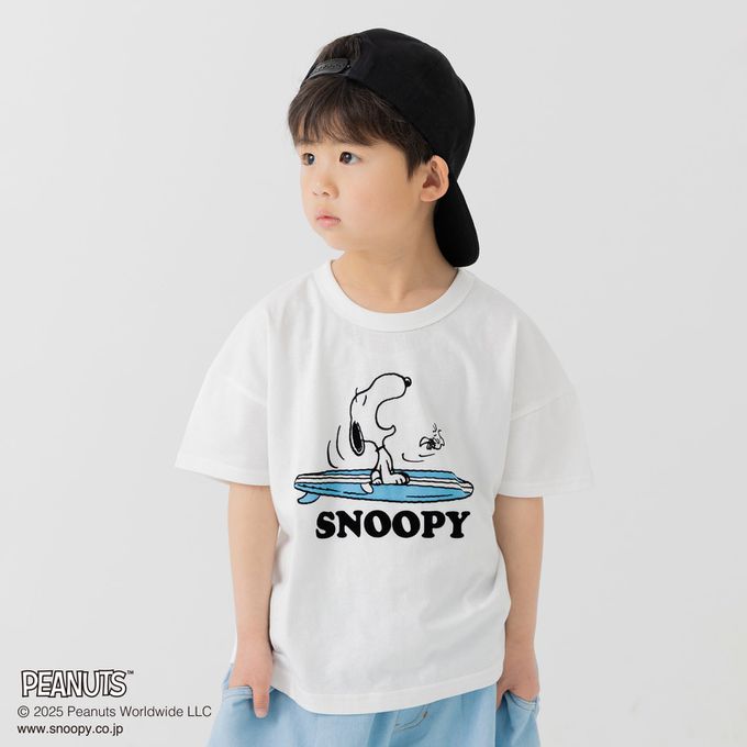 日本 Chil2 - SNOOPY限定短袖上衣-彈吉他-白x黑