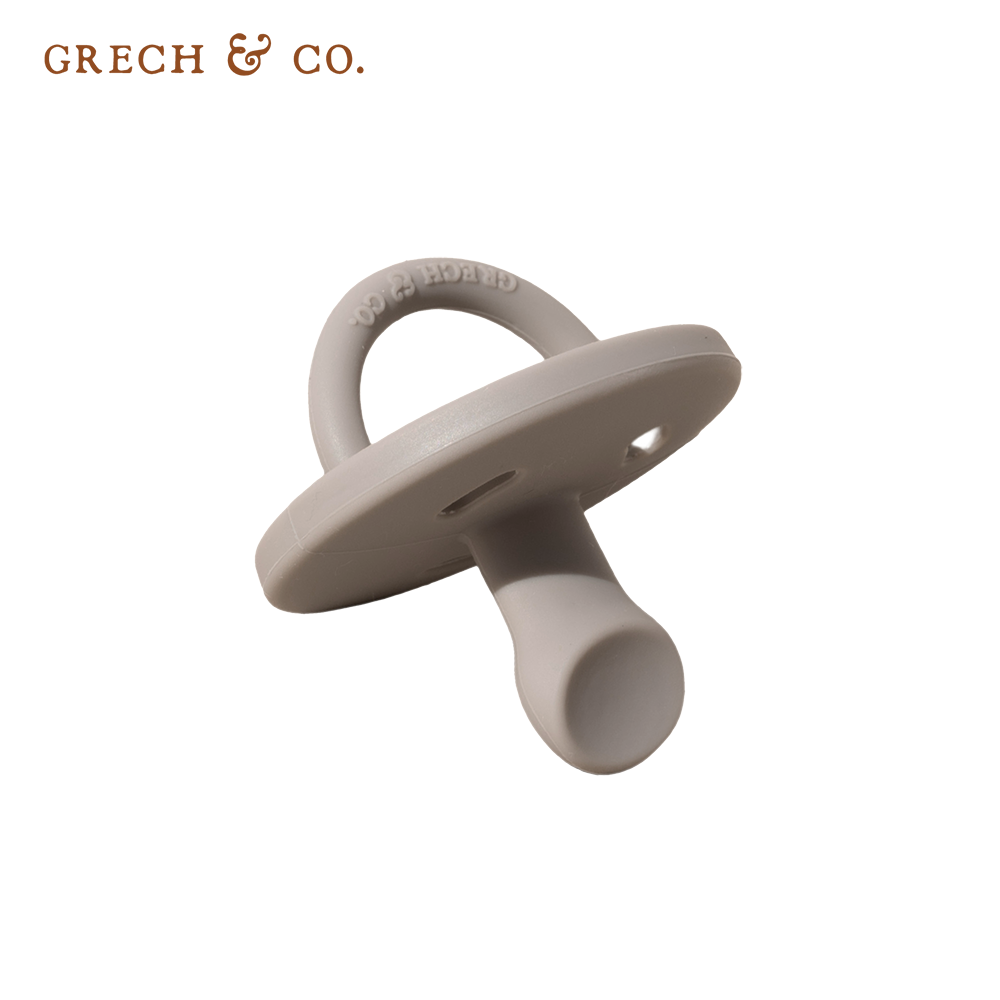 丹麥Grech&Co. - 矽膠安撫奶嘴-暖心灰