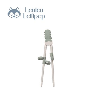 Loulou Lollipop - 動物造型 兒童學習筷-微笑鱷魚