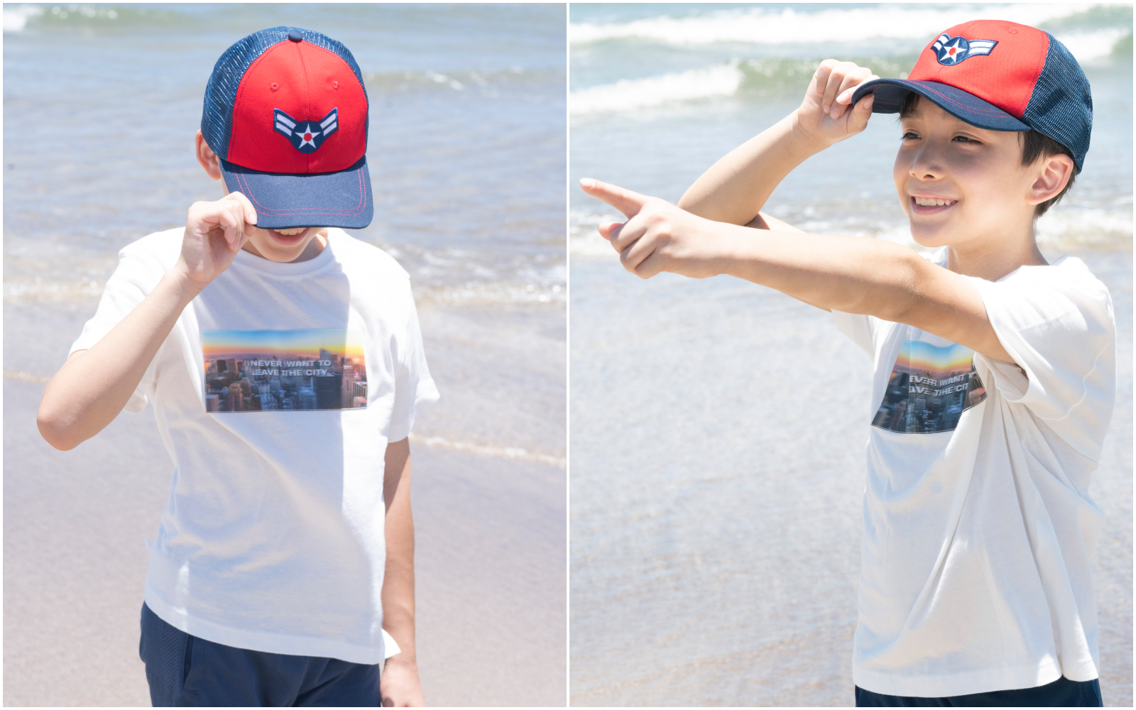 美國 Dabbawalla - 瓦拉帽-美國隊長網格棒球帽 (3-10歲(頭圍52~56.5cm))