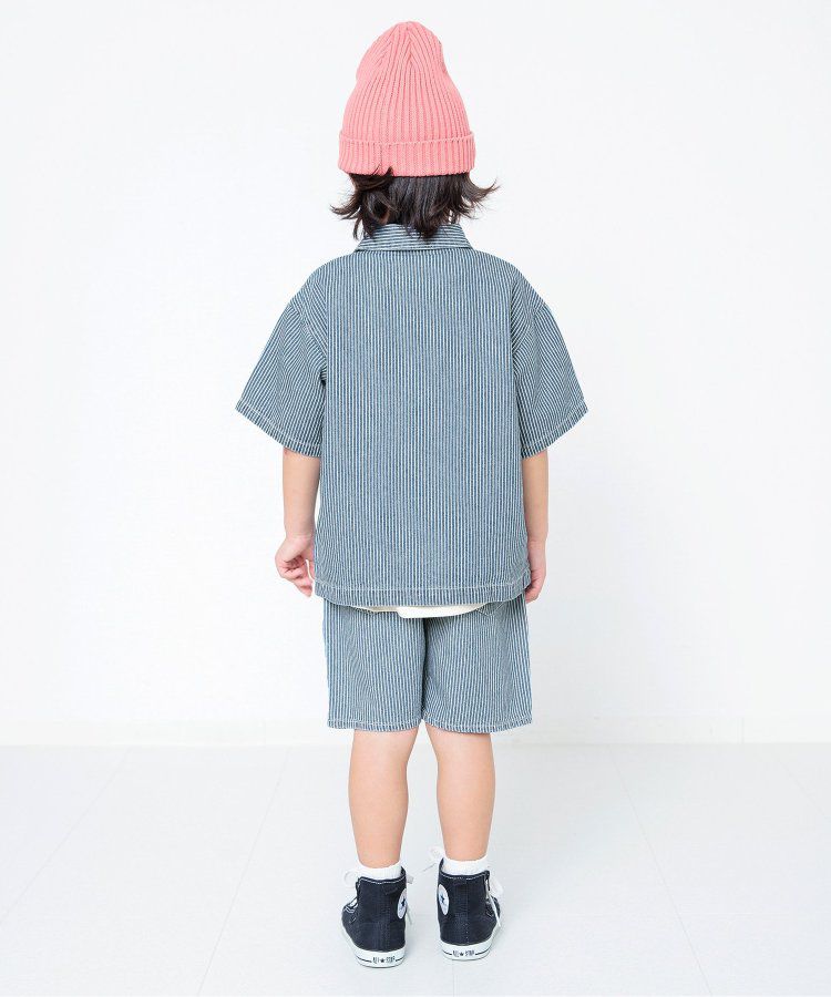 日本 BREEZE - 100%棉定番印花短褲-變形蟲-綠