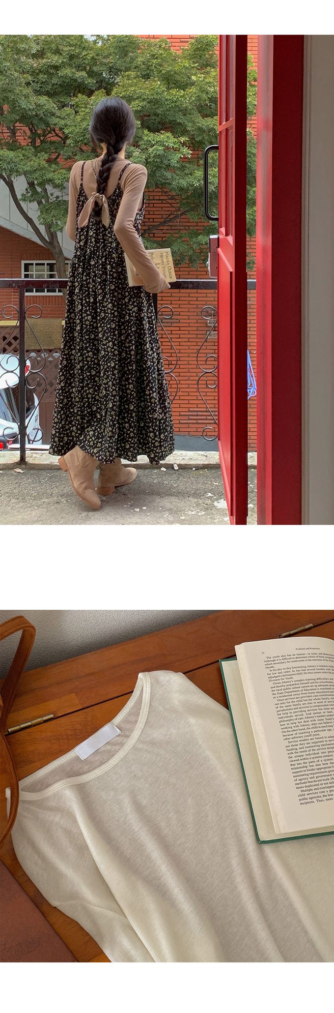 韓國女裝代購 - 搭配必備！極簡薄透長袖上衣-拿鐵咖 (FREE)