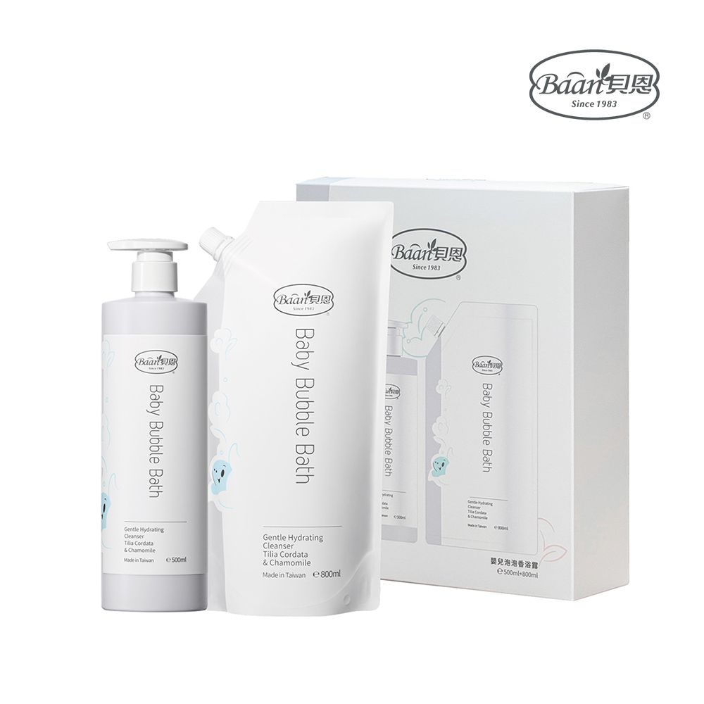嬰兒泡泡香浴組-500+800補充包