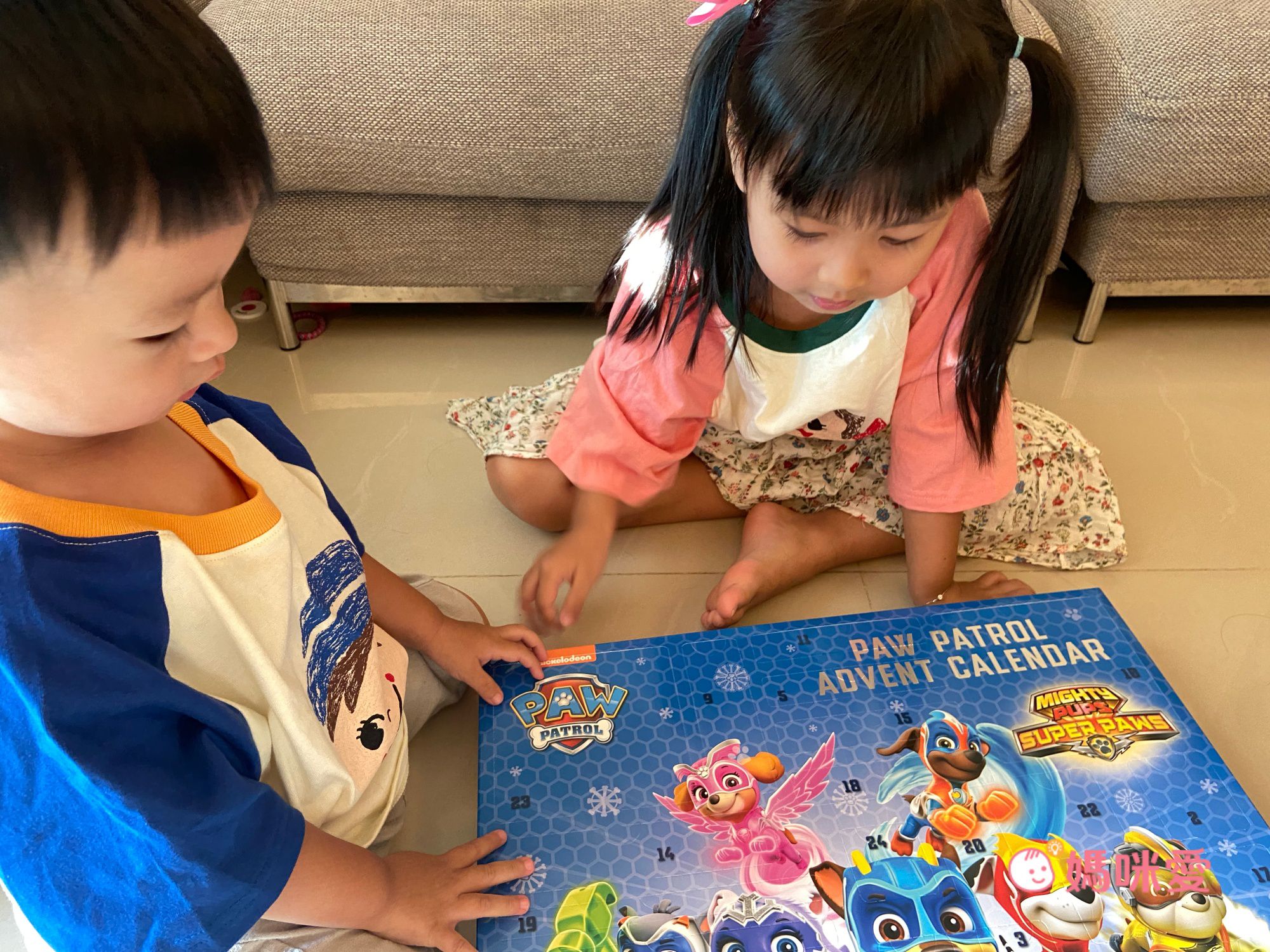 汪汪隊立大功 - 聖誕倒數降臨曆-經典版-手指偶款-贈聖誕系列紋身貼紙*1張