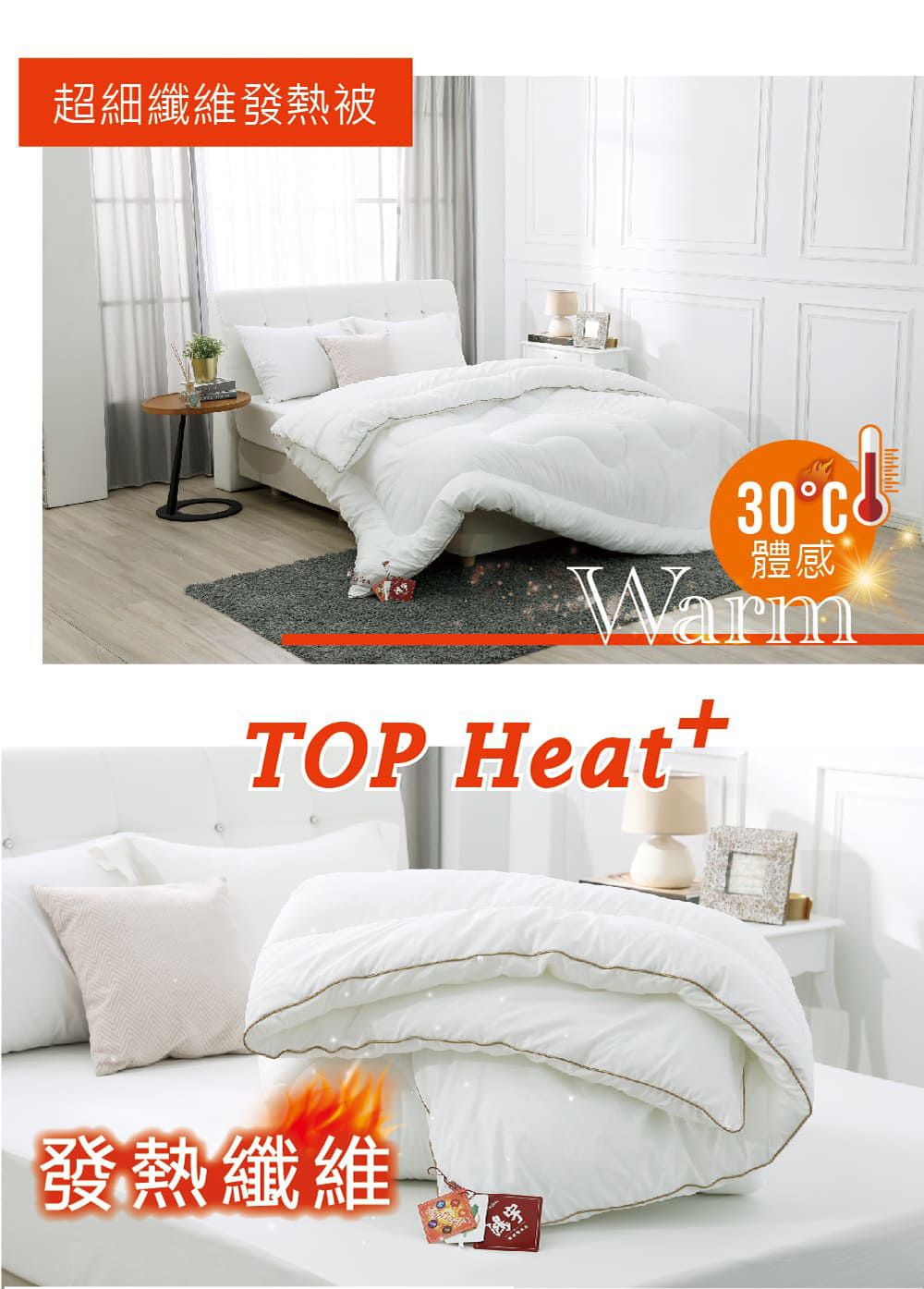 鴻宇 HongYew - 發熱纖維 超細纖維發熱被 冬被 台灣製-雙人6X7