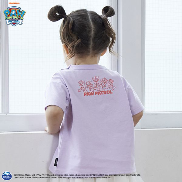 日本 petit main - 汪汪隊聯名 印花短袖上衣-毛毛-卡其