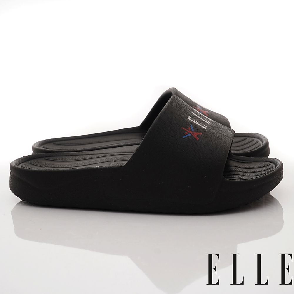 ELLE - 台灣製ELLE輕便休閒拖鞋(中小童段)-拖鞋-黑