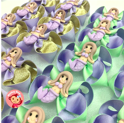 英國 MonkeyBow - 手工髮飾/髮夾-紫系美人魚-清新美人魚