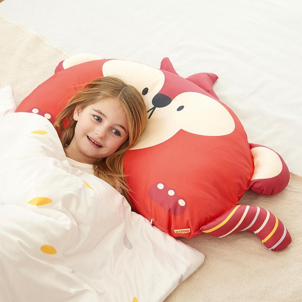 韓國 Hello HiZoo - 手工製動物夥伴防蟎抗菌兒童枕-偶像猴 (大W50xH70cm)