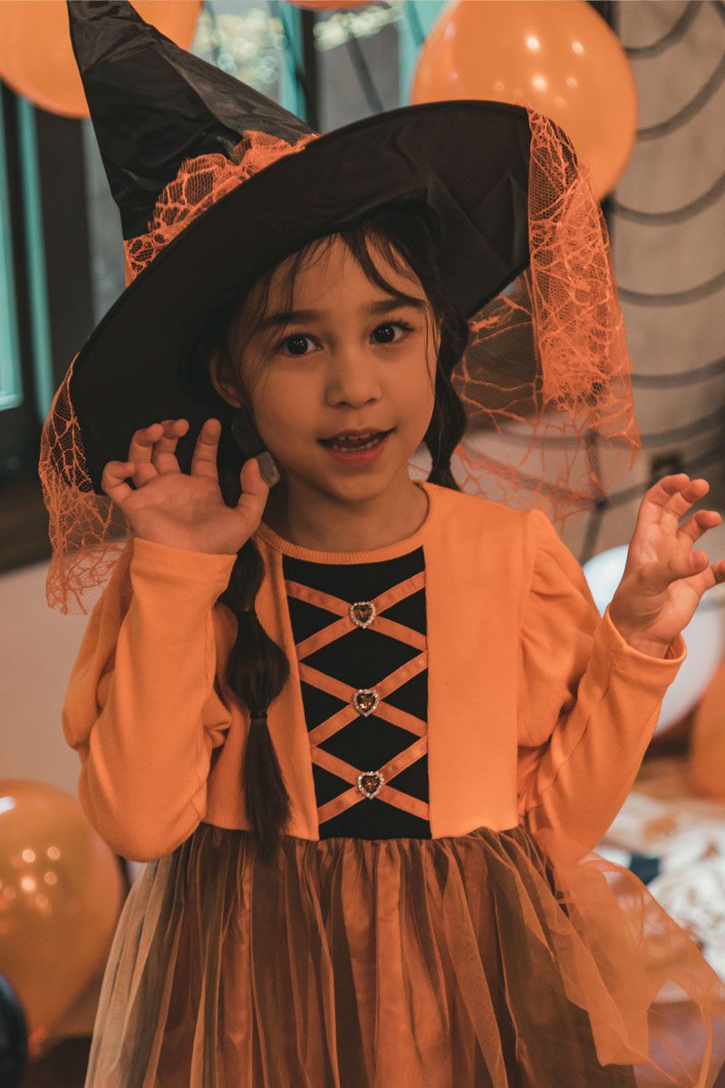 韓國 OZKIZ - (附帽子)南瓜女孩層次網紗洋裝