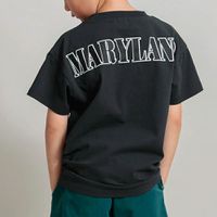 日本 BRANSHES - 100%棉 街頭印花短袖上衣-MARYLAN-黑