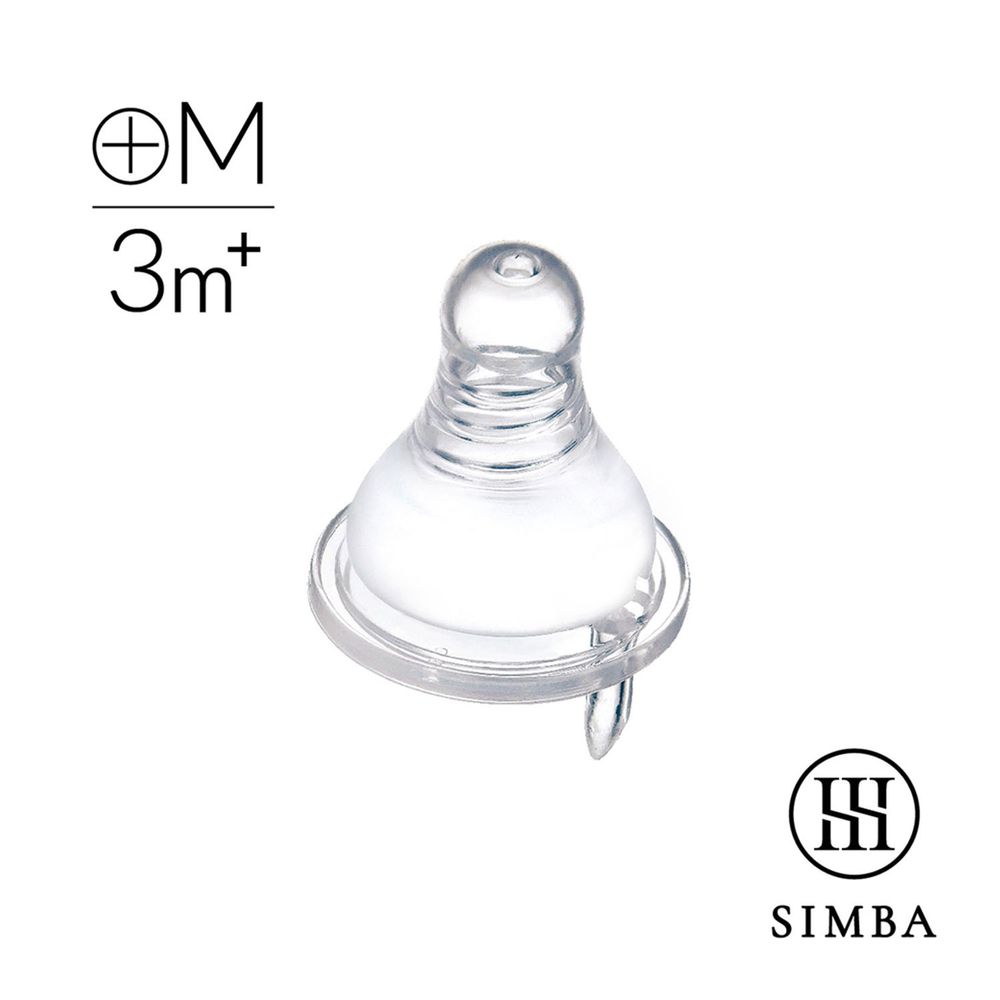 Simba 小獅王辛巴 - 超柔防脹氣標準十字奶嘴(M孔1入)