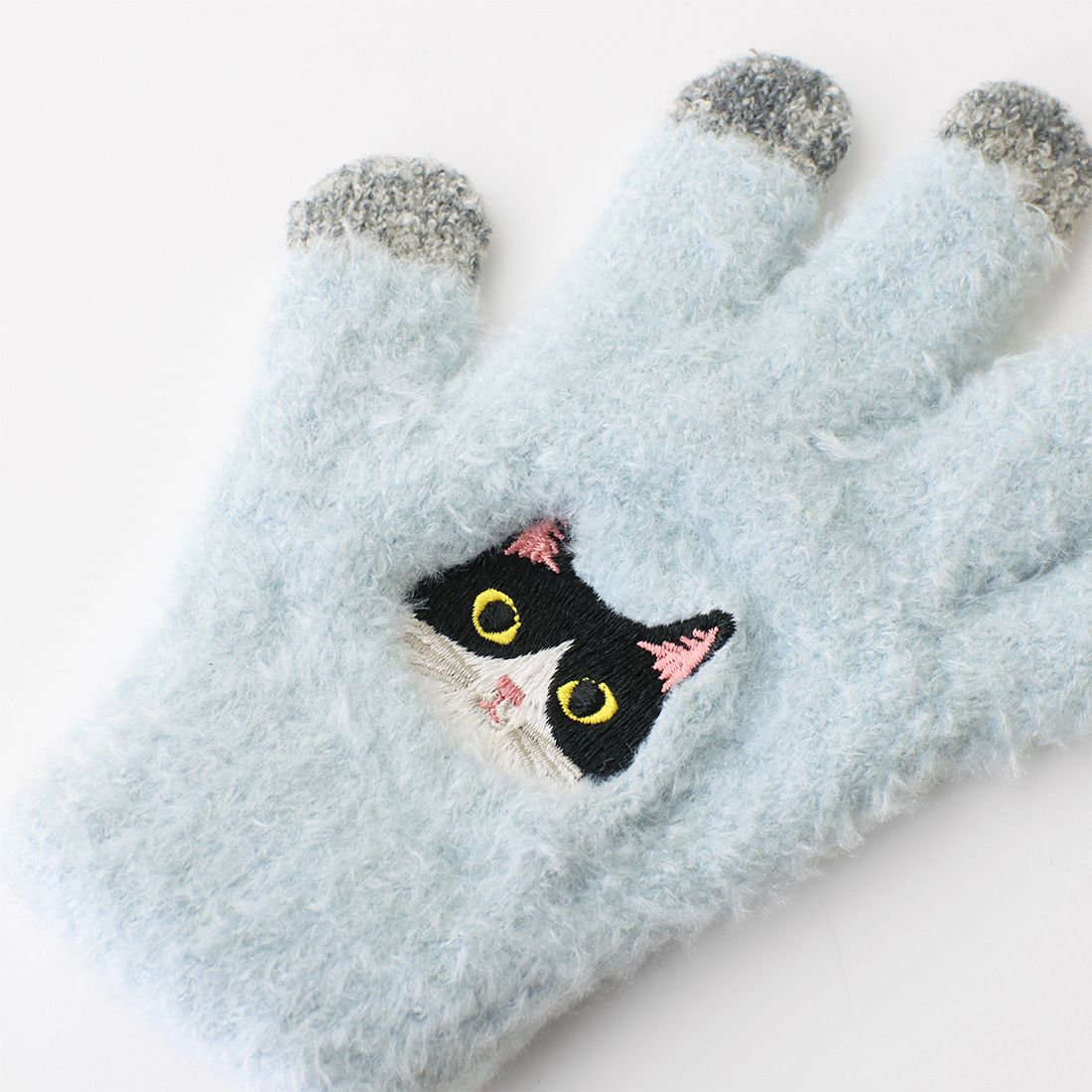 日本 TOMO - 兒童可觸控短絨保暖手套-豹貓-米杏