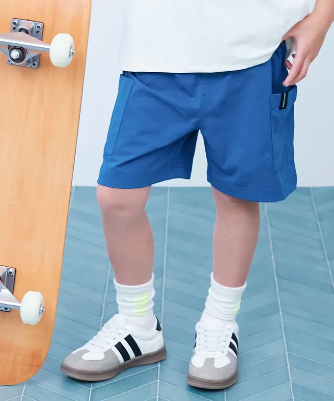 日本 devirock - [快乾防皺] 防污可烘舒適機能短褲-大口袋-黑