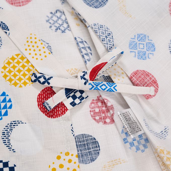 akachan honpo - 兩件式甚平-和風圓圈-米白色