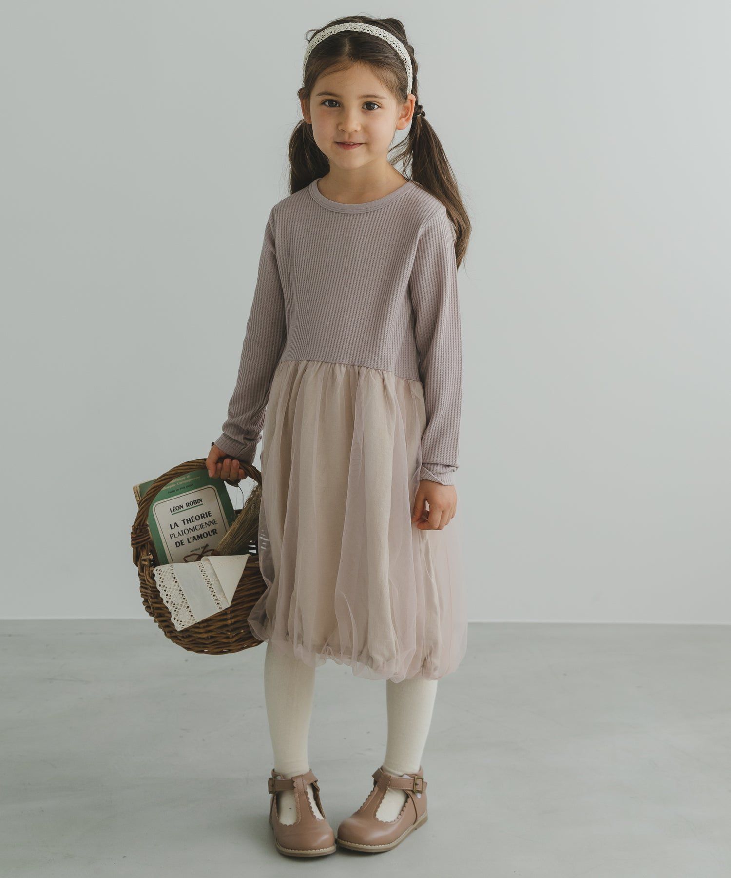 日本 PAIRMANON - 小精靈澎澎紗裙洋裝-摩卡