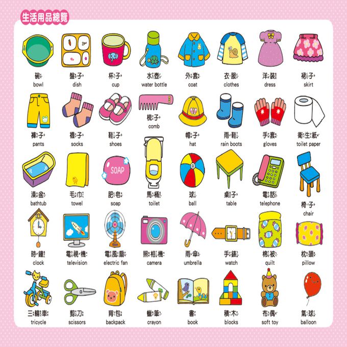 2片拼圖認知卡-生活用品(新版)