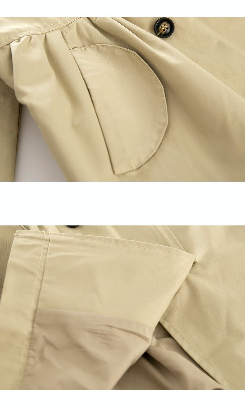 英倫風風衣外套-粉色