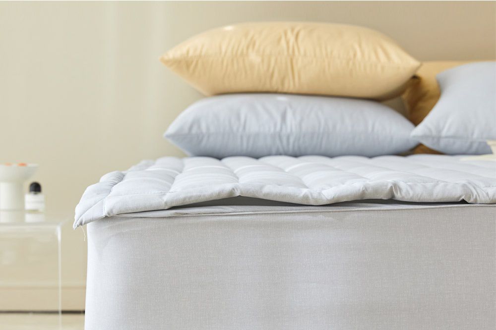 韓國 Maatila - 可水洗超細纖維桃皮感保潔墊/睡墊-石灰藍