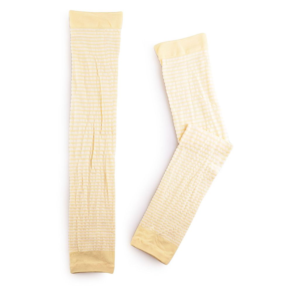貝柔 Peilou - 兒童高效涼感防蚊抗UV袖套-親子條紋-黃