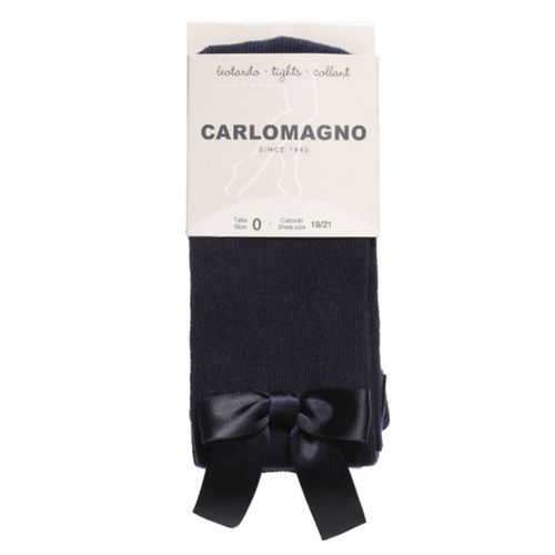 西班牙 Carlomagno - 褲襪-蝴蝶結-深藍