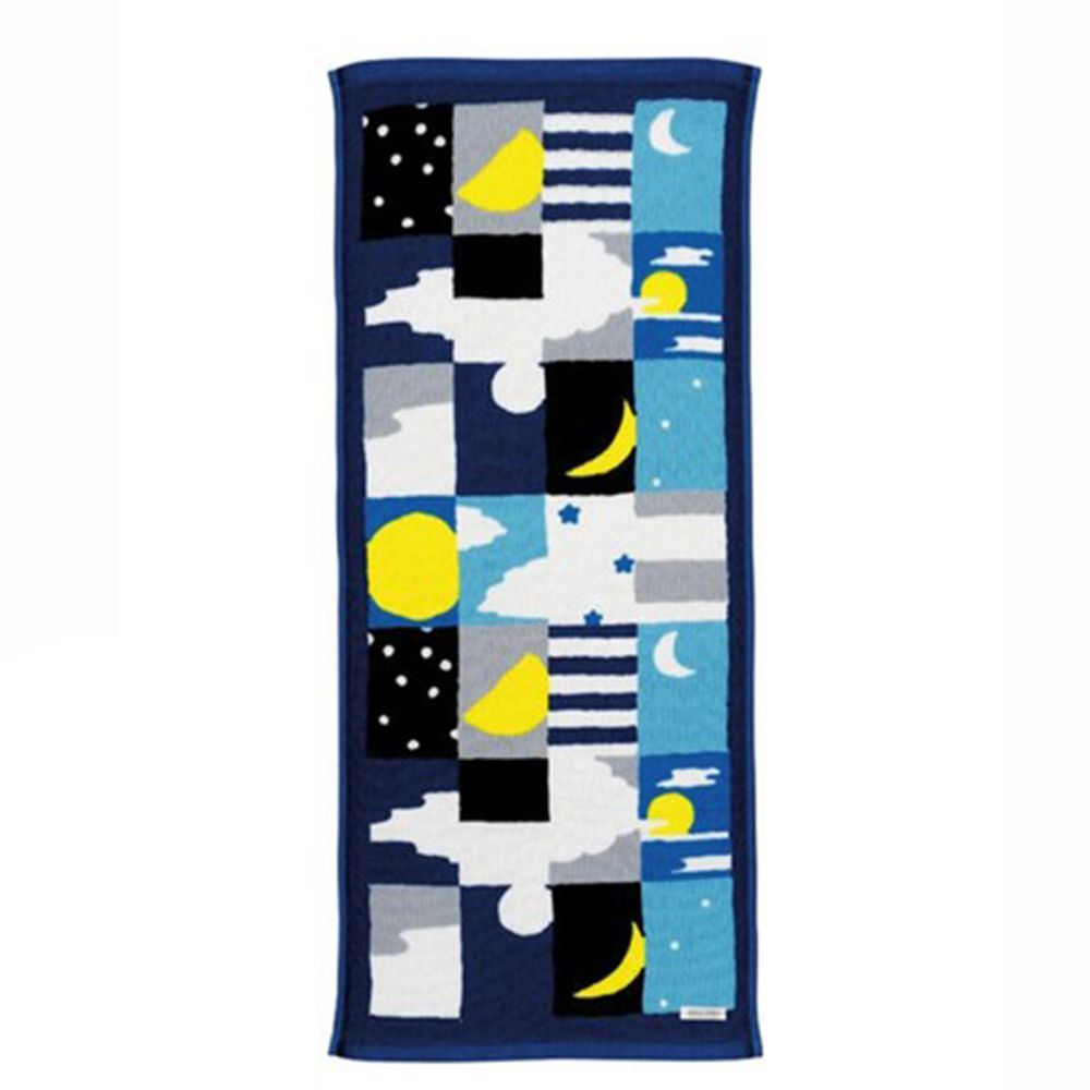 日本代購 - 【SOU·SOU】日本製今治純棉長毛巾-月與星 (34x80cm)