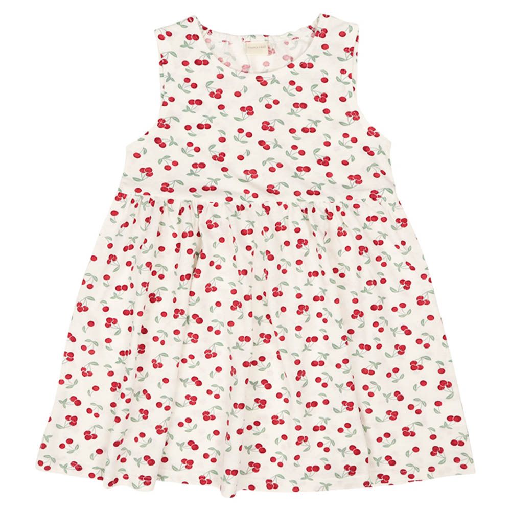 洋裝-滿版印花-紅色