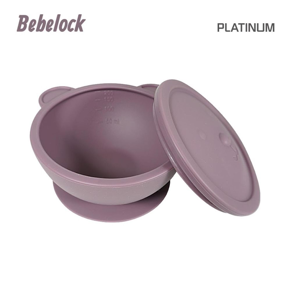 韓國BeBeLock - 吸盤碗(附蓋)-星辰紫