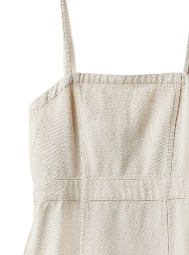 日本 GRL - 文藝浪漫後鬆緊吊帶裙-簡約黑