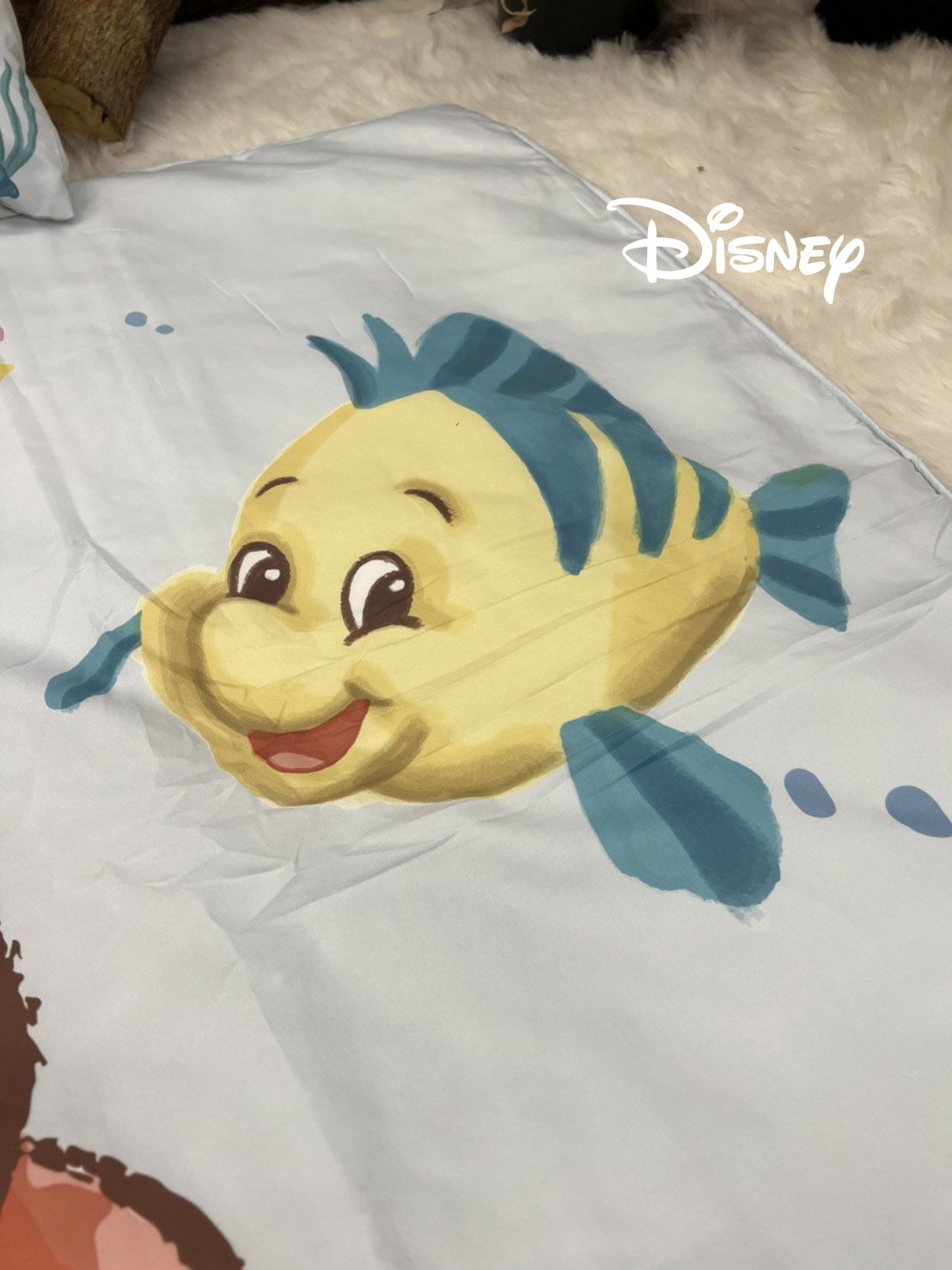 Disney 迪士尼 - 科技棉兒童三合一睡墊 -Q版美人魚-枕頭+枕套*1/睡墊*1/被子*1