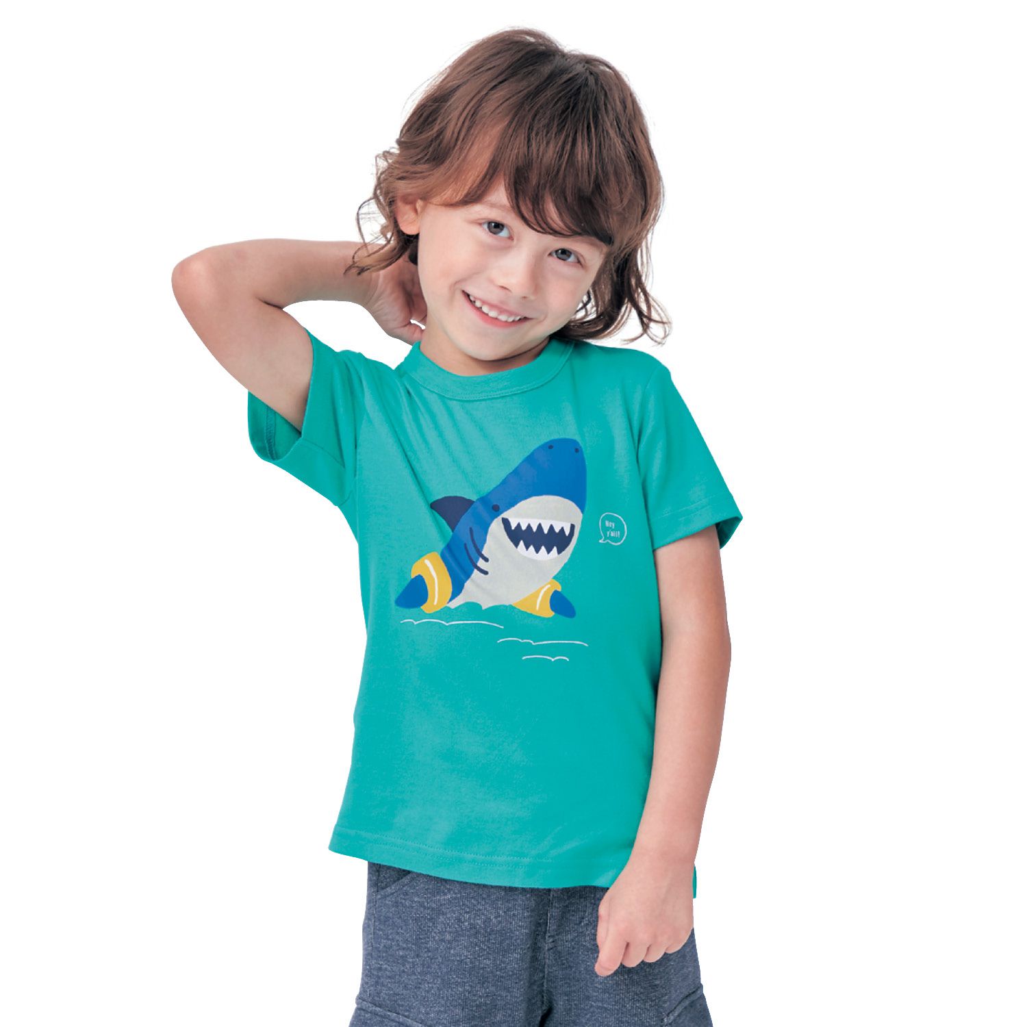 日本千趣會 - GITA 天竺棉印花短T-御飯糰列車-灰杏