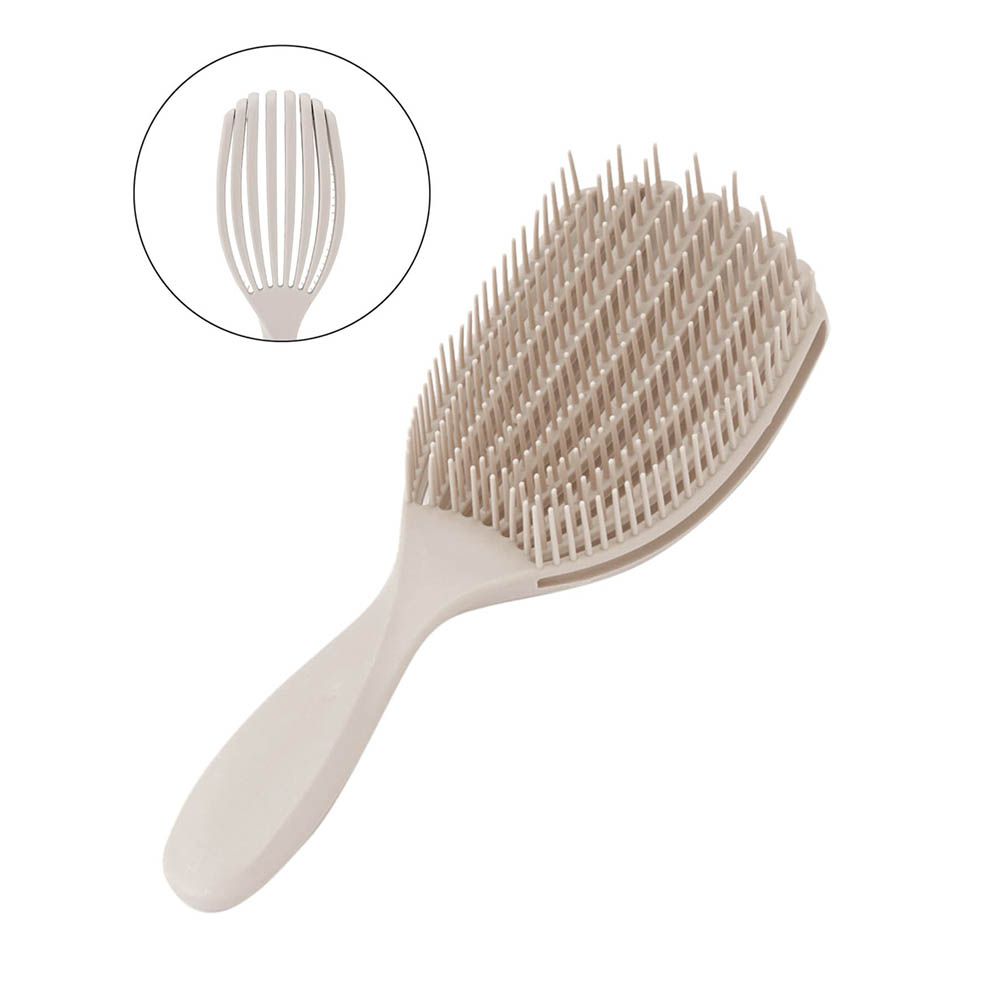 乾濕二用頭皮按摩造型美髮梳-灰棕