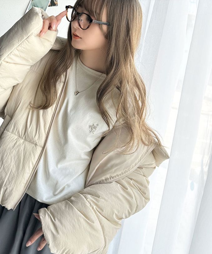 日本 Classical Elf - 素雅logo刺繡純棉薄長袖上衣-象牙白