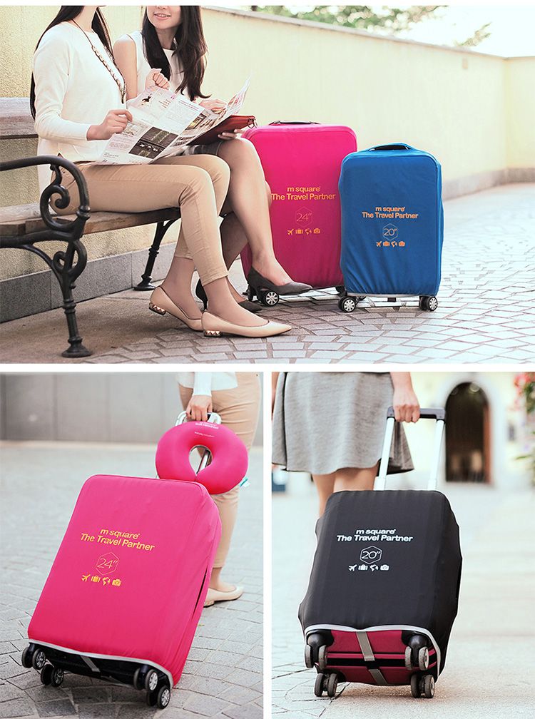 M Square - 加厚款環遊世界行李箱套24吋-酷黑