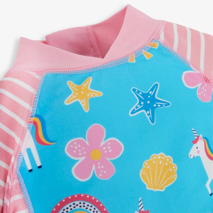 英國 JoJo Maman BeBe - 嬰幼兒/兒童連身式防曬泳裝-童話世界